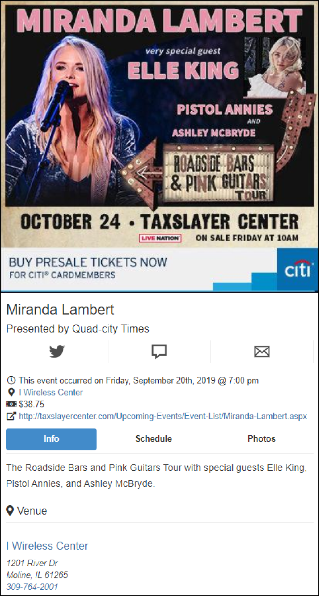 AMP Calendar Event